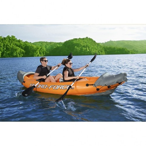 Bestway Hydro-Force Rapid X2 oppusteligt kajaksæt - 2-personers, orange/grå