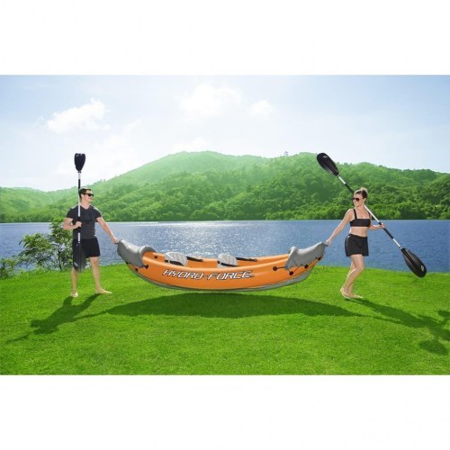 Bestway Hydro-Force Rapid X2 oppusteligt kajaksæt - 2-personers, orange/grå