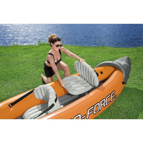Bestway Hydro-Force Rapid X2 oppusteligt kajaksæt - 2-personers, orange/grå