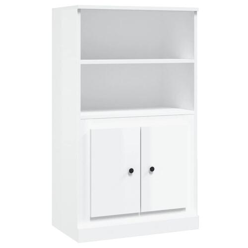 Skænk 60x35,5x103,5 cm konstrueret træ hvid højglans