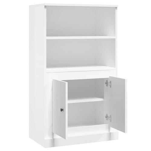 Skænk 60x35,5x103,5 cm konstrueret træ hvid højglans