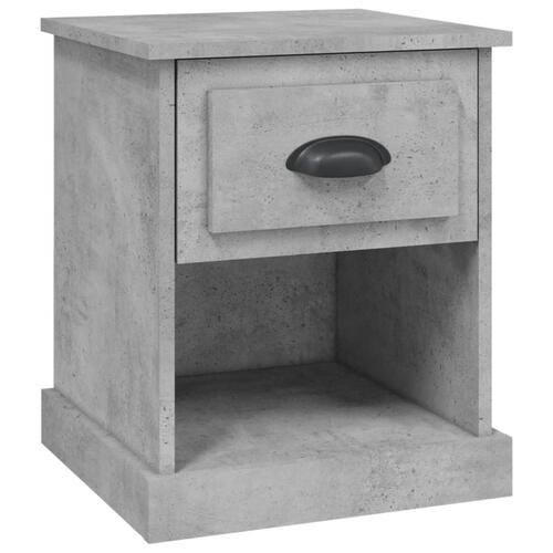 Sengebord 39x39x47,5 cm konstrueret træ betongrå