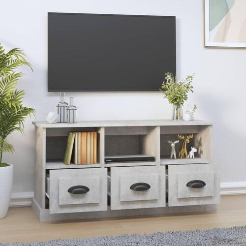 Tv-bord 100x35x50 cm konstrueret træ betongrå