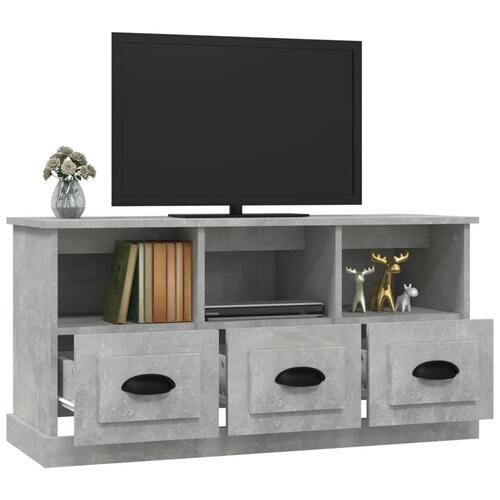 Tv-bord 100x35x50 cm konstrueret træ betongrå