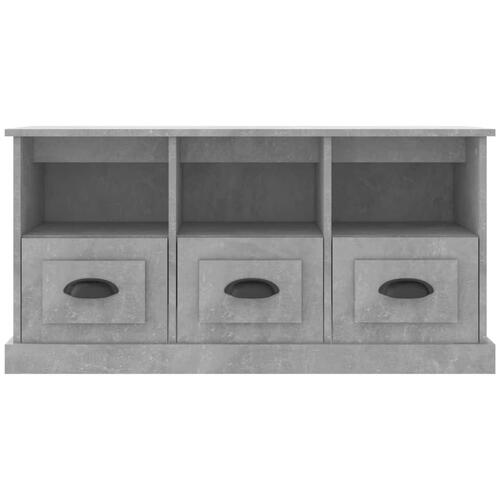 Tv-bord 100x35x50 cm konstrueret træ betongrå