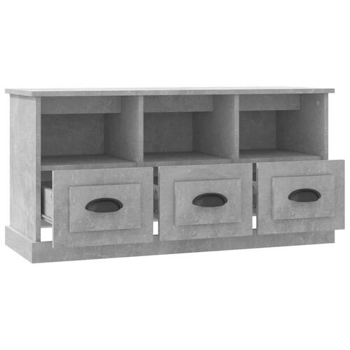 Tv-bord 100x35x50 cm konstrueret træ betongrå
