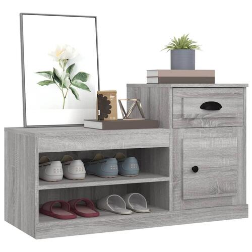 Skoskab 100x42x60 cm konstrueret træ grå sonoma-eg