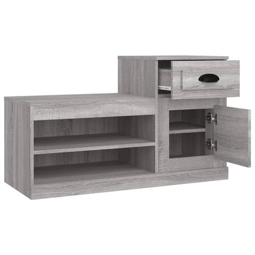 Skoskab 100x42x60 cm konstrueret træ grå sonoma-eg