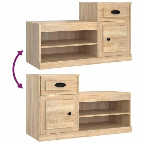 Skoreol 100x42x60 cm konstrueret træ sonoma-eg