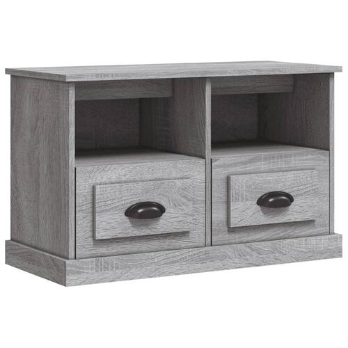 Tv-bord 80x35x50 cm konstrueret træ grå sonoma-eg