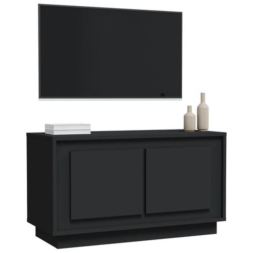 Tv-bord 80x35x45 cm konstrueret træ sort