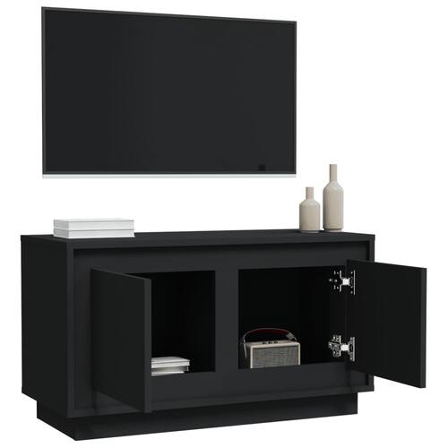 Tv-bord 80x35x45 cm konstrueret træ sort