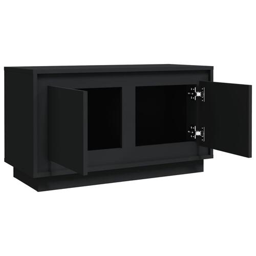 Tv-bord 80x35x45 cm konstrueret træ sort