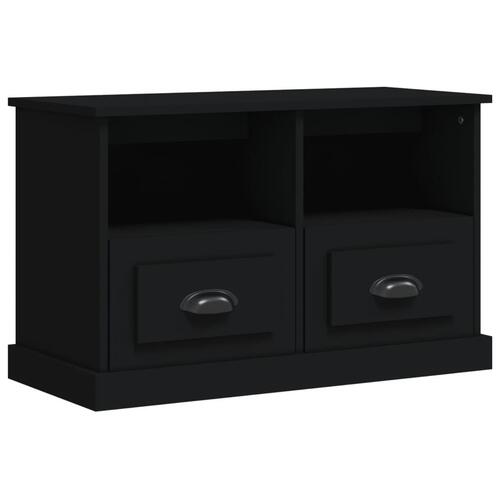 Tv-bord 80x35x50 cm konstrueret træ sort