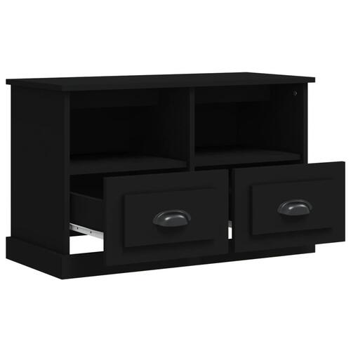 Tv-bord 80x35x50 cm konstrueret træ sort