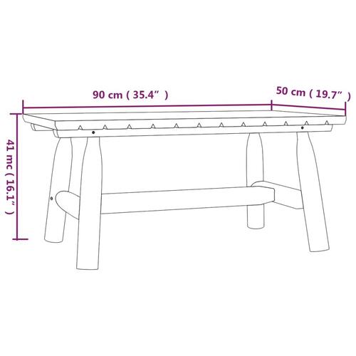 Sofabord 90x50x41 cm massivt grantræ