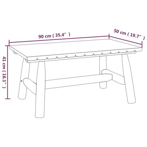 Sofabord 90x50x41 cm massivt grantræ