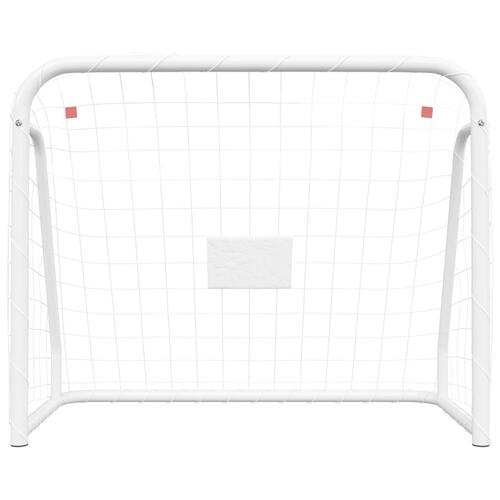 Fodboldmål med net 125x96x60 cm stål og polyester hvid