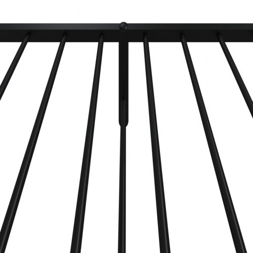 Sengeramme med sengegavl og fodgærde 75x190 cm metal sort