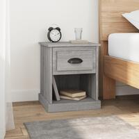 Sengeborde 2 stk. 39x39x47,5 cm konstrueret træ grå sonoma-eg