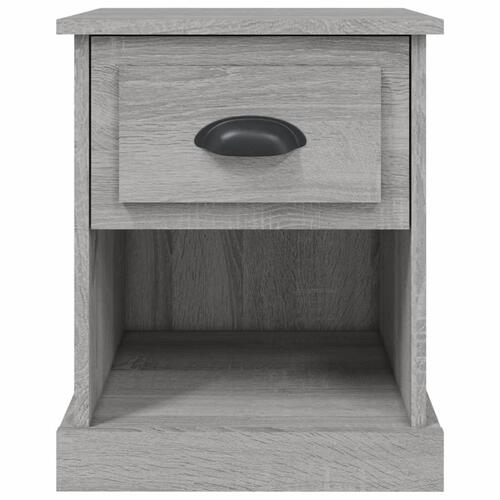 Sengeborde 2 stk. 39x39x47,5 cm konstrueret træ grå sonoma-eg