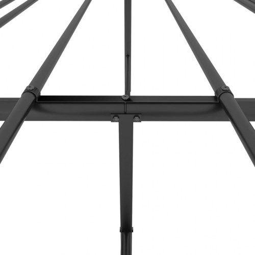 Sengeramme med sengegavl i metal - 183×213 cm, sort