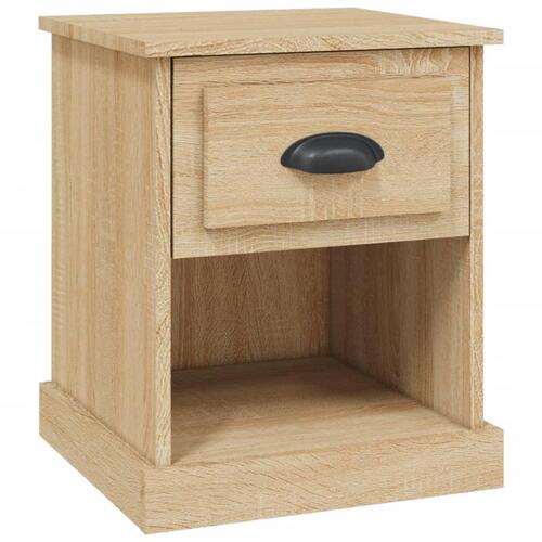 Sengebord 39x39x47,5 cm konstrueret træ sonoma-eg