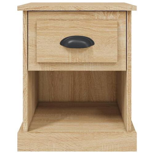Sengebord 39x39x47,5 cm konstrueret træ sonoma-eg