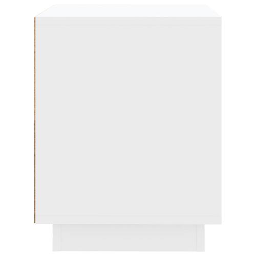 Sengebord 44x35x45 cm konstrueret træ hvid