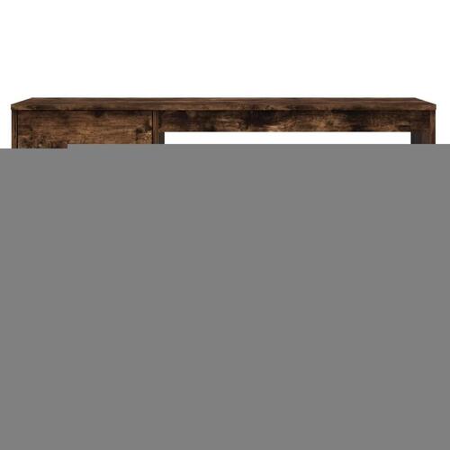 Skrivebord med skuffe 115x50x75 cm konstrueret træ røget egetræ
