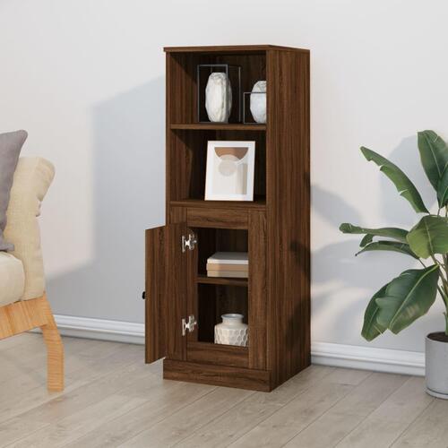 Skab 36x35,5x103,5 cm konstrueret træ brun egetræsfarve