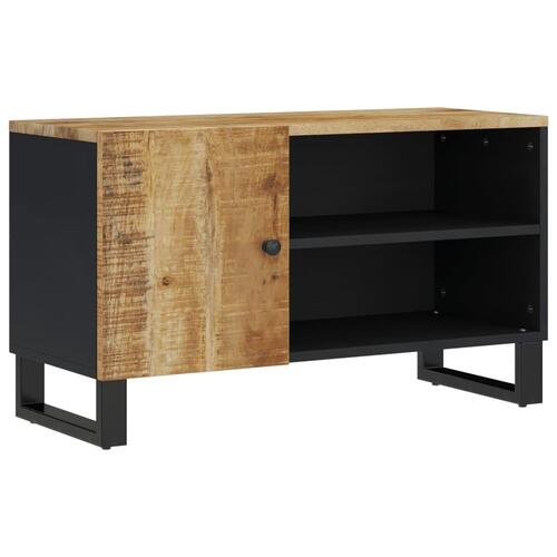 Tv-bord 80x33x46 cm massivt mangotræ og konstrueret træ