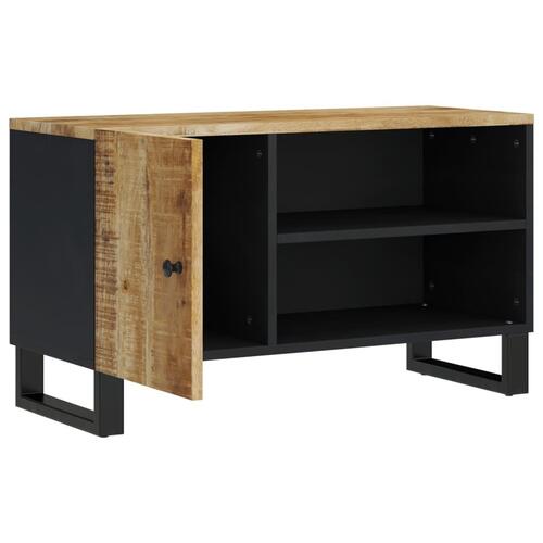 Tv-bord 80x33x46 cm massivt mangotræ og konstrueret træ