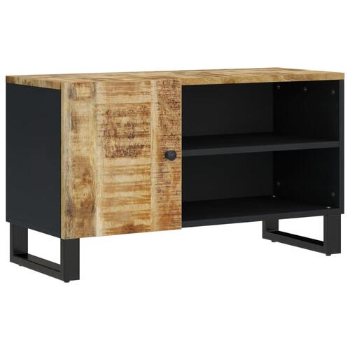 Tv-bord 80x33x46 cm massivt mangotræ og konstrueret træ
