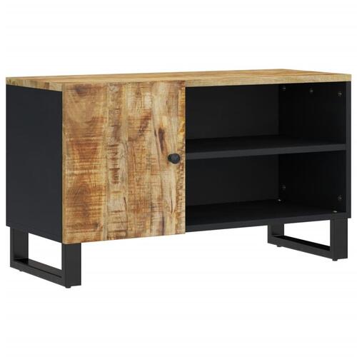 Tv-bord 80x33x46 cm massivt mangotræ og konstrueret træ