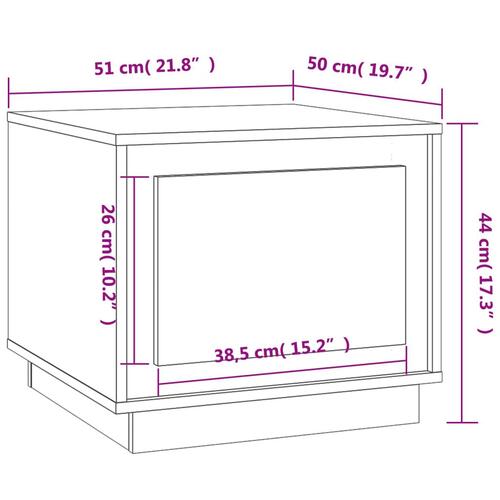 Sofabord 51x50x44 cm konstrueret træ betongrå