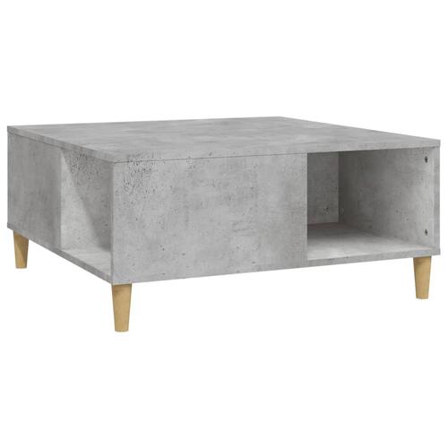 Sofabord 80x80x36,5 cm konstrueret træ betongrå