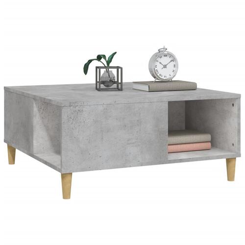 Sofabord 80x80x36,5 cm konstrueret træ betongrå