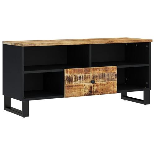 Tv-bord 100x33x46 cm massivt mangotræ og konstrueret træ