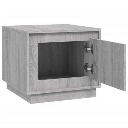 Sofabord 51x50x44 cm konstrueret træ grå sonoma-eg