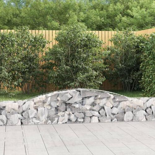 Buede gabionkurve 6 stk. 400x30x40/60 cm galvaniseret jern