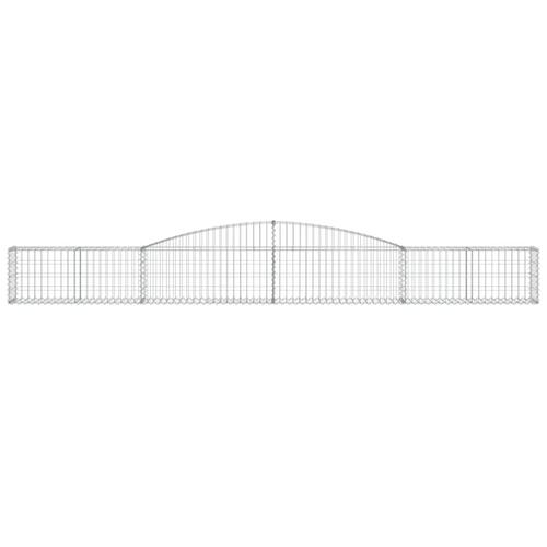 Buede gabionkurve 6 stk. 400x30x40/60 cm galvaniseret jern