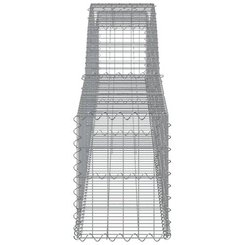 Buede gabionkurve 6 stk. 400x30x40/60 cm galvaniseret jern