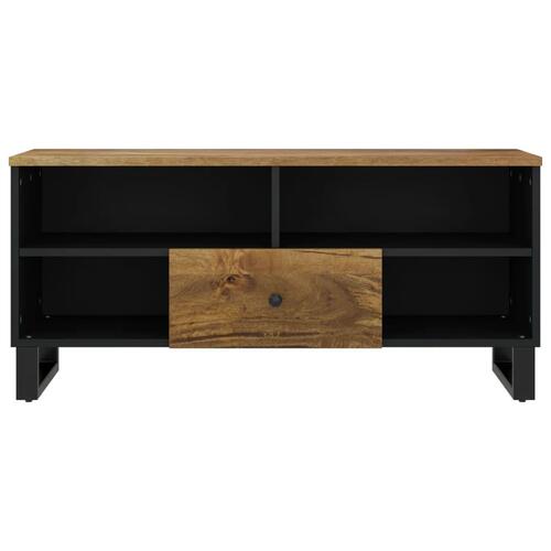 Tv-bord 100x33x46 cm massivt mangotræ og konstrueret træ