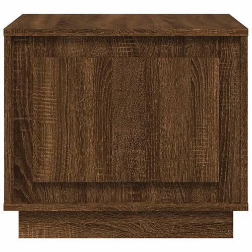 Sofabord 51x50x44 cm konstrueret træ brun egetræsfarve