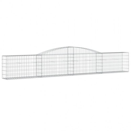 Buede gabionkurve - 2 stk. 400×30×60/80 cm i galvaniseret jern