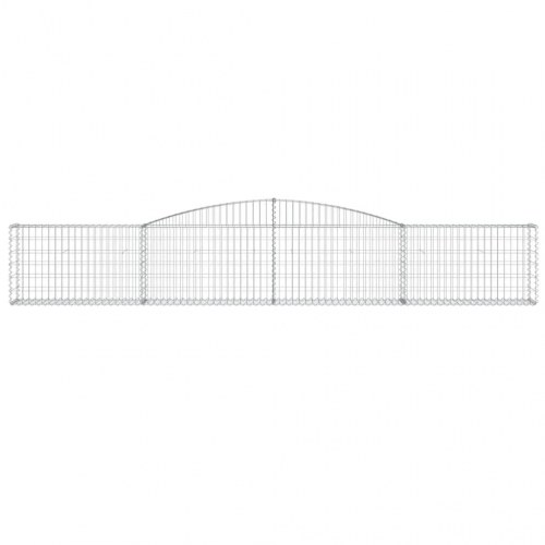 Buede gabionkurve - 2 stk. 400×30×60/80 cm i galvaniseret jern