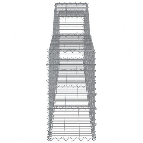 Buede gabionkurve - 2 stk. 400×30×60/80 cm i galvaniseret jern