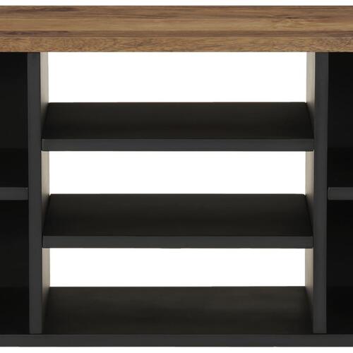 Tv-bord 100x33x46 cm massivt mangotræ og konstrueret træ