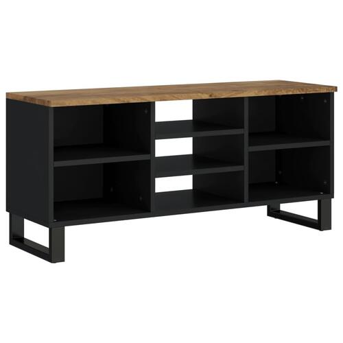 Tv-bord 100x33x46 cm massivt mangotræ og konstrueret træ